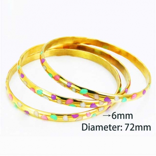 Wholesale Stainless Steel Bangles Sets NO.#BC58B0340HZZ
