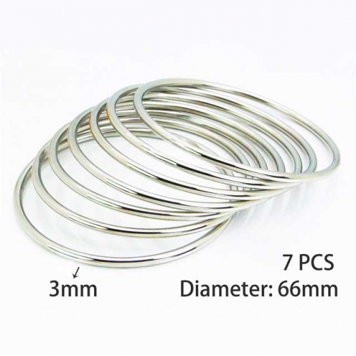 Wholesale Stainless Steel Bangles Sets NO.#BC58B0333PS