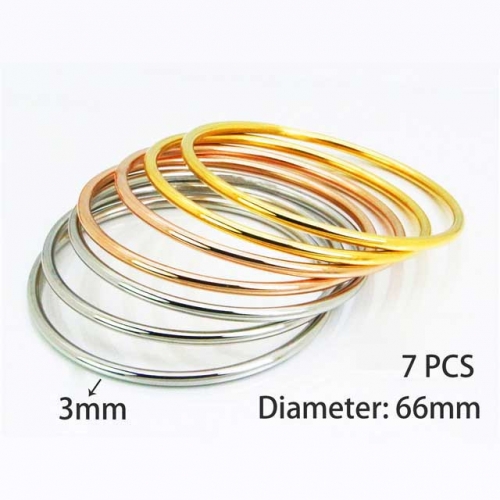 Wholesale Stainless Steel Bangles Sets NO.#BC58B0334HID