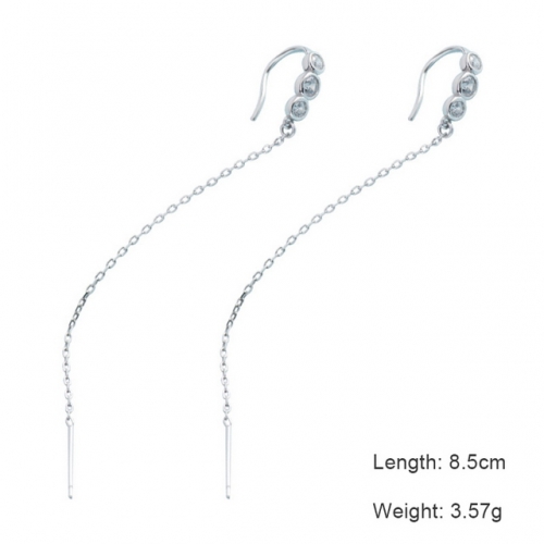 S925 Sterling Silver Earrings Women'S Long Earrings Diamond Earrings Wholesale