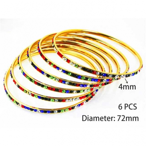 Wholesale Stainless Steel Bangles Sets NO.#BC58B0291HPA