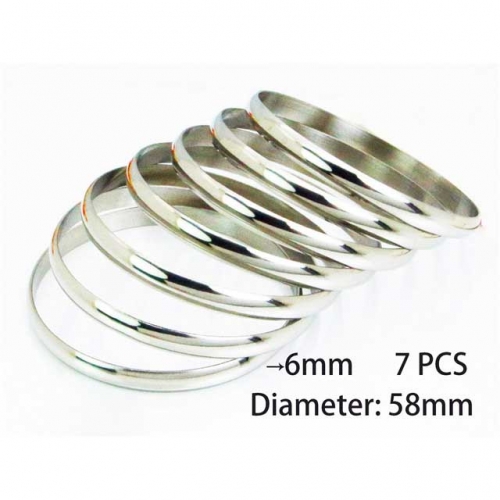 Wholesale Stainless Steel Bangles Sets NO.#BC58B0321NV