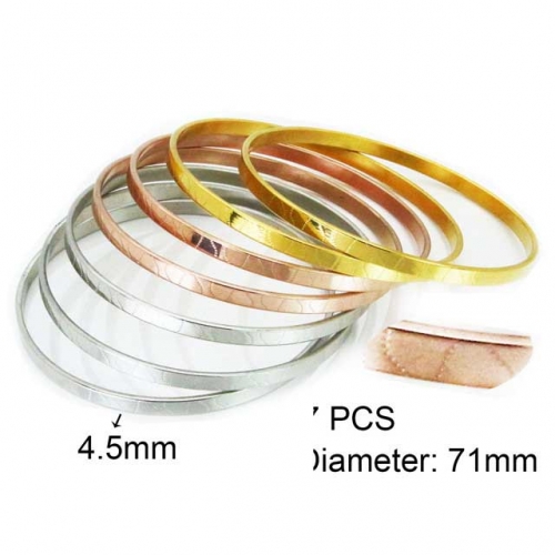 Wholesale Stainless Steel Bangles Sets NO.#BC58B0407HJR