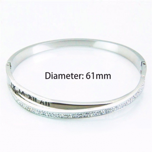 Wholesale Crystal/Zircon Stainless steel 316L Bangles NO.#BC14B0119HPQ