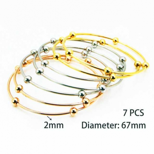 Wholesale Stainless Steel Bangles Sets NO.#BC58B0305HJZ
