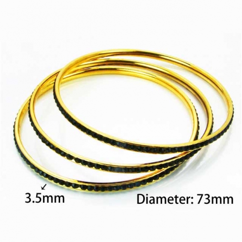 Wholesale Stainless Steel Bangles Sets NO.#BC58B0131HHS