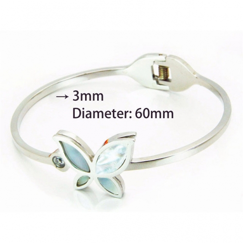 BaiChuan Wholesale Jewelry Stainless Steel 316L & Pearl & Shell Bangle NO.#BC93B0081HLW
