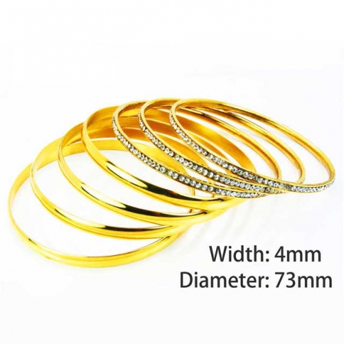 Wholesale Stainless Steel Bangles Sets NO.#BC58B0248HOD
