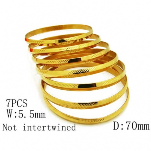 Wholesale Stainless Steel Bangles Sets NO.#BC58B0004H60