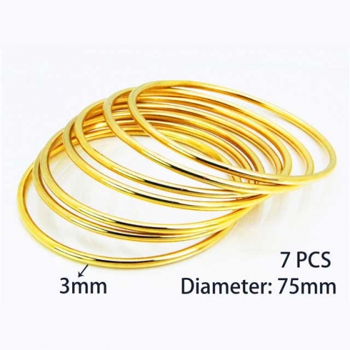 Wholesale Stainless Steel Bangles Sets NO.#BC58B0329HKC