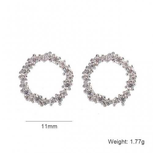 S925 Silver Earrings With Zircon Garland Earrings