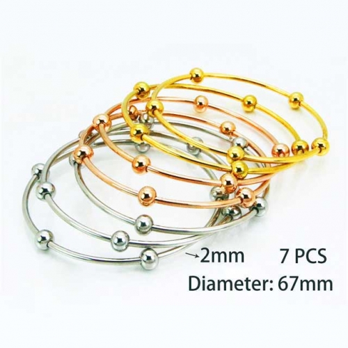 Wholesale Stainless Steel Bangles Sets NO.#BC58B0303HJA