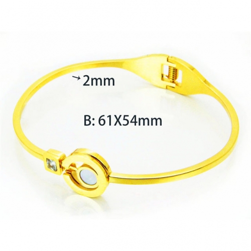 BaiChuan Wholesale Jewelry Stainless Steel 316L & Pearl & Shell Bangle NO.#BC93B0404HLS