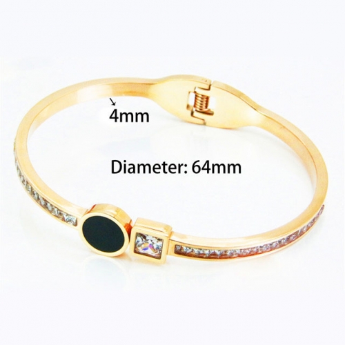 Wholesale Crystal/Zircon Stainless steel 316L Bangles NO.#BC14B0151IZL
