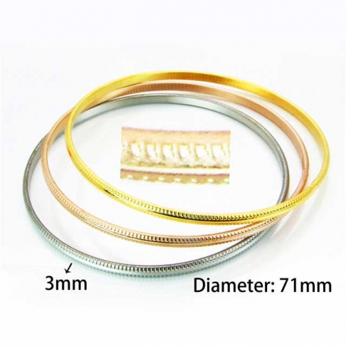 Wholesale Stainless Steel Bangles Sets NO.#BC58B0143NE