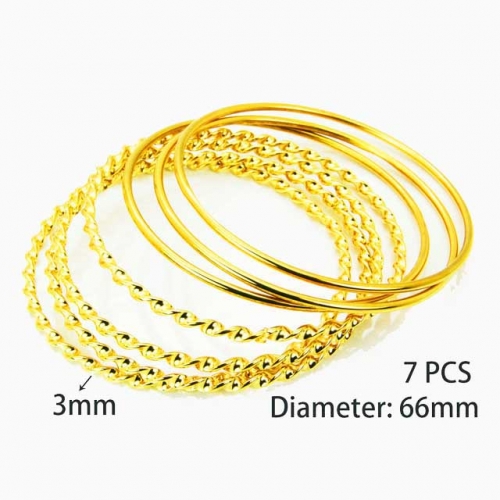 Wholesale Stainless Steel Bangles Sets NO.#BC58B0262HMW