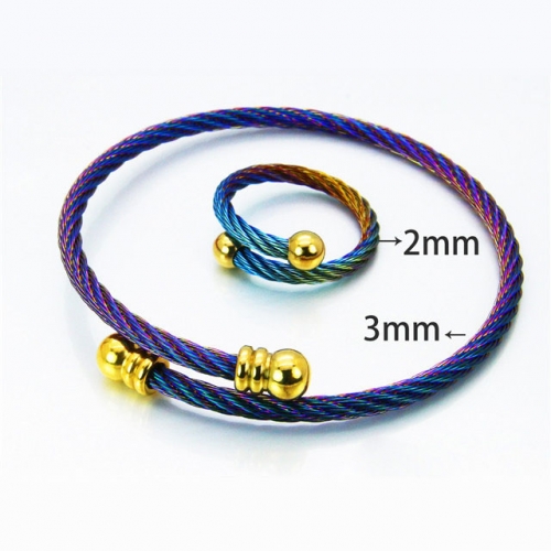 BaiChuan Wholesale Jewelry Steel Cable Bangles NO.#BC38S0144HHG