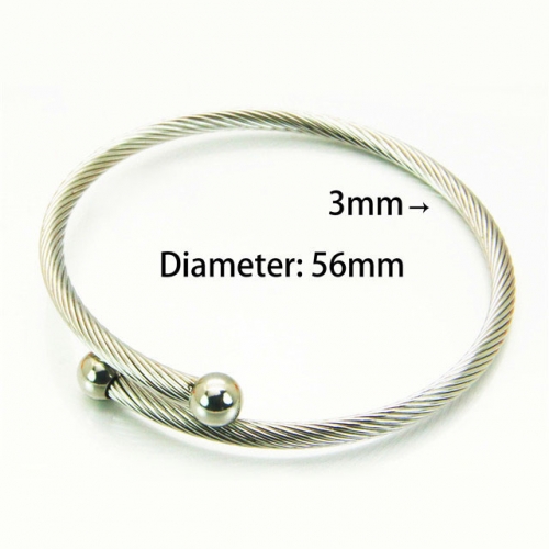 BaiChuan Wholesale Jewelry Steel Cable Bangles NO.#BC73B0100JL