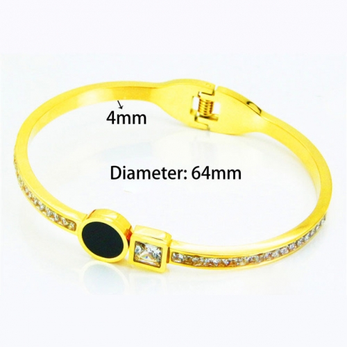 Wholesale Crystal/Zircon Stainless steel 316L Bangles NO.#BC14B0150IZL