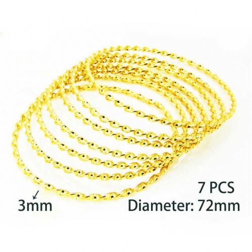 Wholesale Stainless Steel Bangles Sets NO.#BC58B0259HLX