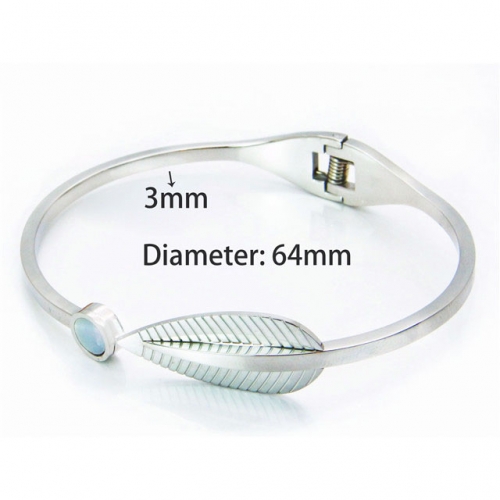 BaiChuan Wholesale Jewelry Stainless Steel 316L & Pearl & Shell Bangle NO.#BC93B0145HJD