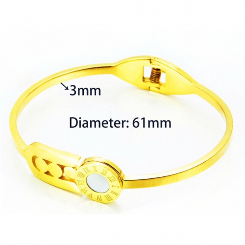BaiChuan Wholesale Jewelry Stainless Steel 316L & Pearl & Shell Bangle NO.#BC93B0332HLZ