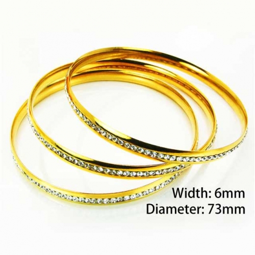 Wholesale Stainless Steel Bangles Sets NO.#BC58B0199HME
