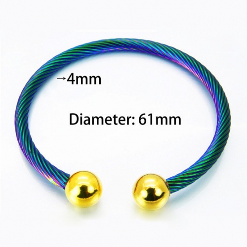 BaiChuan Wholesale Jewelry Steel Cable Bangles NO.#BC38B0481HJF