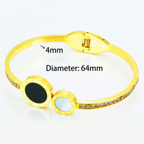 Wholesale Crystal/Zircon Stainless steel 316L Bangles NO.#BC14B0153IZL