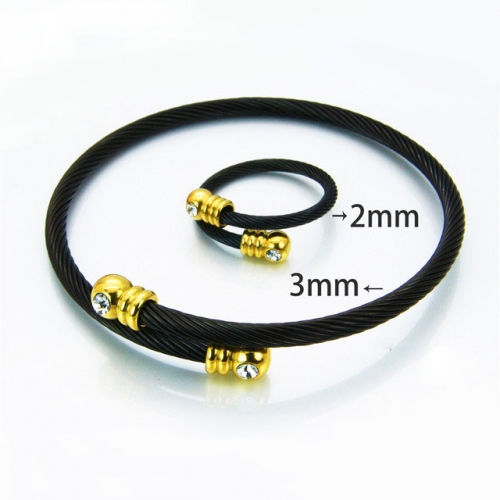 BaiChuan Wholesale Jewelry Steel Cable Bangles NO.#BC38S0160HIE