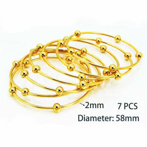 Wholesale Stainless Steel Bangles Sets NO.#BC58B0302HLQ