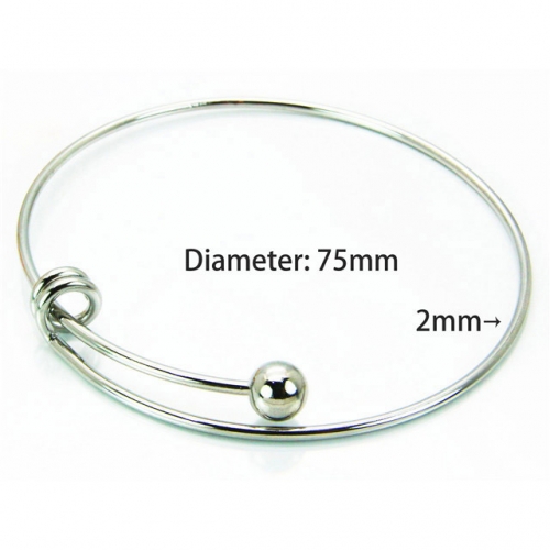 Wholesale Stainless Steel 316L Popularity Bangle NO.#BC81B0141HGG