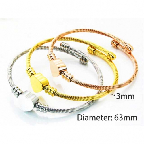 Wholesale Stainless Steel Bangles Sets NO.#BC58B0285IHB