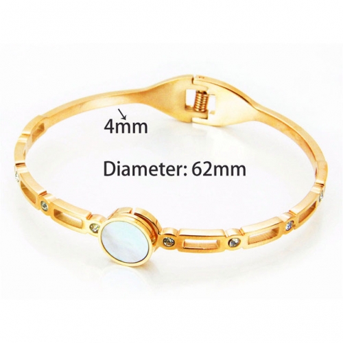 BaiChuan Wholesale Jewelry Stainless Steel 316L & Pearl & Shell Bangle NO.#BC93B0174HNR