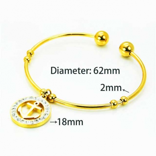 Wholesale Stainless Steel 316L Popularity Bangle NO.#BC58B0245MZ