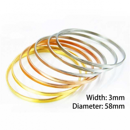 Wholesale Stainless Steel Bangles Sets NO.#BC58B0139HZL