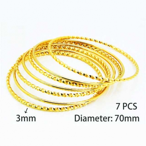 Wholesale Stainless Steel Bangles Sets NO.#BC58B0326HJE