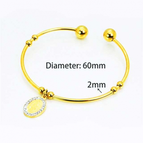 Wholesale Stainless Steel 316L Popularity Bangle NO.#BC58B0356MQ
