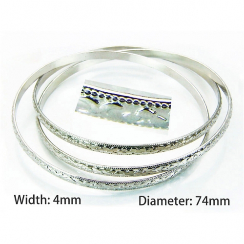 Wholesale Stainless Steel Bangles Sets NO.#BC81B0132HSS