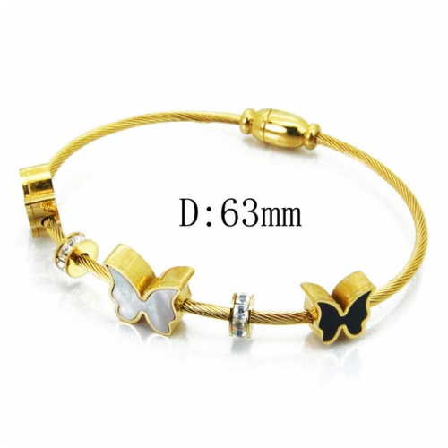 BaiChuan Wholesale Jewelry Stainless Steel 316L & Pearl & Shell Bangle NO.#BC19B0050HOW