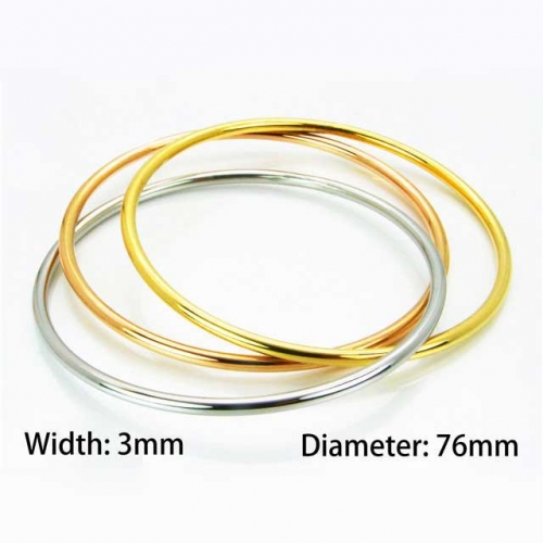 Wholesale Stainless Steel Bangles Sets NO.#BC58B0142NL