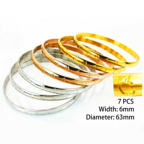 Wholesale Stainless Steel Bangles Sets NO.#BC58B0197HJS