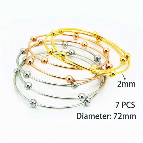 Wholesale Stainless Steel Bangles Sets NO.#BC58B0307HJW