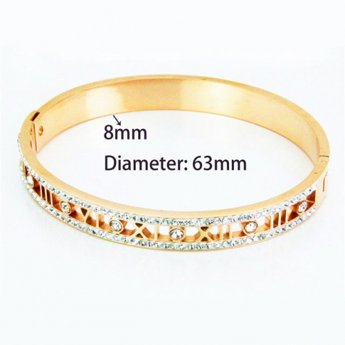 Wholesale Crystal/Zircon Stainless steel 316L Bangles NO.#BC14B0145IZZ