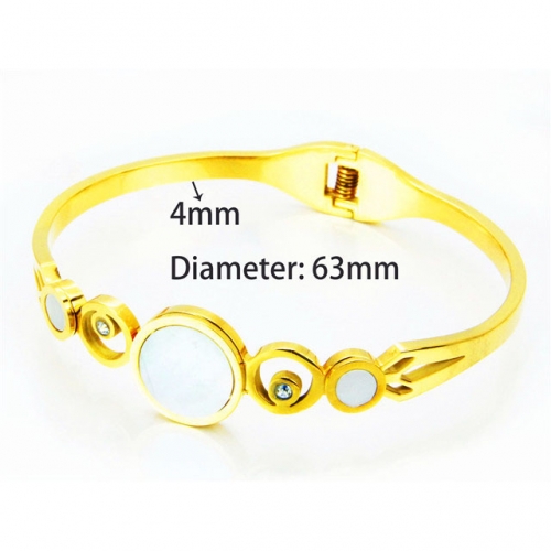 BaiChuan Wholesale Jewelry Stainless Steel 316L & Pearl & Shell Bangle NO.#BC93B0152HNX