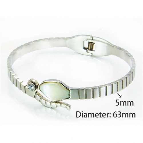BaiChuan Wholesale Jewelry Stainless Steel 316L & Pearl & Shell Bangle NO.#BC93B0136HLE