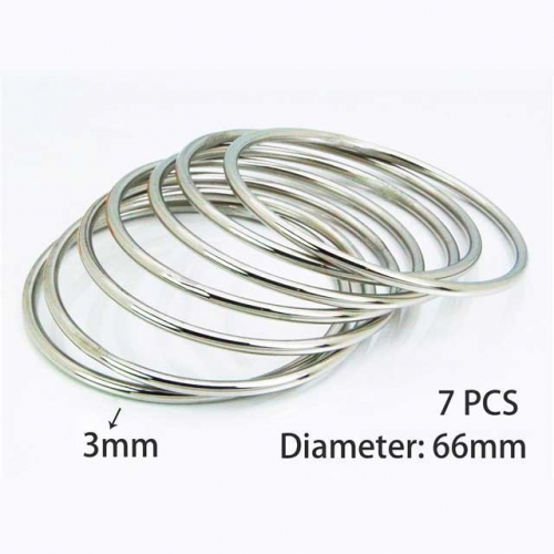 Wholesale Stainless Steel Bangles Sets NO.#BC58B0336PR
