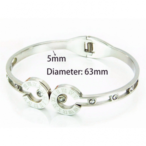 BaiChuan Wholesale Stainless Steel 316L Fashion Bangles NO.#BC93B0139HKS