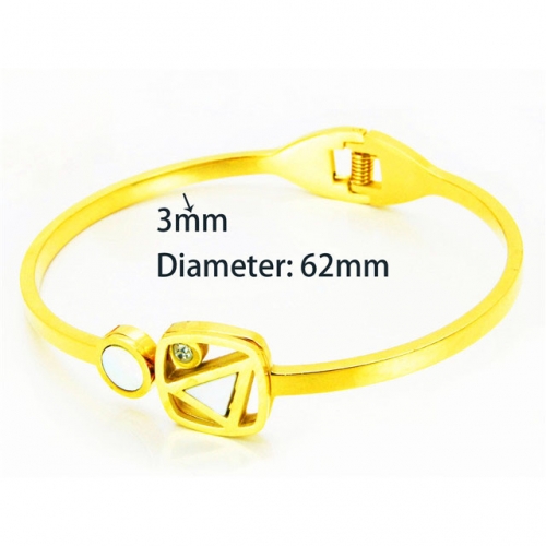 BaiChuan Wholesale Jewelry Stainless Steel 316L & Pearl & Shell Bangle NO.#BC93B0076HMR