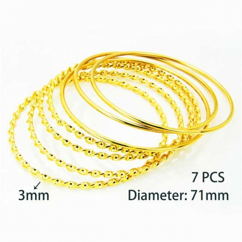 Wholesale Stainless Steel Bangles Sets NO.#BC58B0263HME